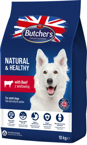 Butcher’s Natural&Healthy z wołowiną - sucha karma dla psa - 10 kg