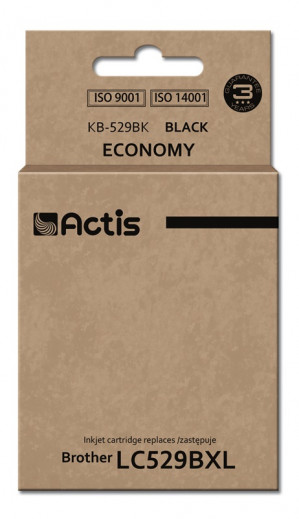 Actis KB-529Bk Tusz do drukarki Brother, Zamiennik Brother LC529BK; Standard; 58 ml; czarny.