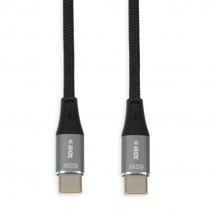 KABEL I-BOX USB TYP-C 60W 2M PD/QC BLACK