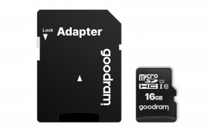 GOODRAM microSDHC 16GB class 10 UHS I + adapter