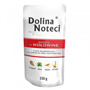 DOLINA NOTECI Premium bogata w wołowinę - mokra karma dla psa - 150g