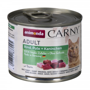 ANIMONDA Carny Adult wołowina, indyk i królik - mokra karma dla kota - 200g