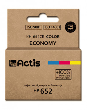 Actis KH-652CR Tusz do drukarki HP, Zamiennik HP 652 F6V24AE; Standard; 15 ml; kolor.