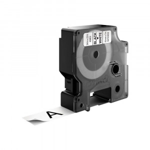 TAŚMA DYMO D1- 19MM X 7M CZARNY/BIAŁY (45803)