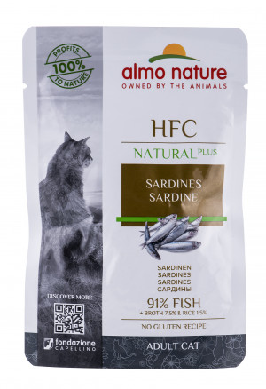 Almo Nature HFC Natural Plus Sardynki - mokra karma dla kota - 55 g