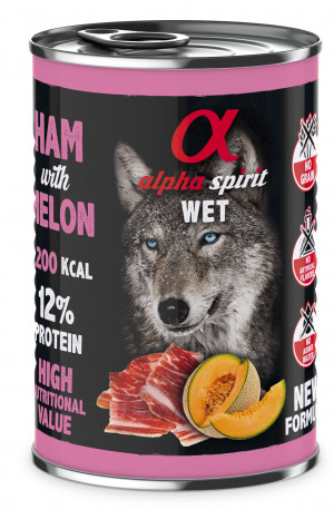 ALPHA SPIRIT WET Szynka z Melonem - mokra karma dla psa - 400g