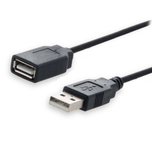 Kabel Savio CL-68 ( USB A - USB A M-F PVC 0,8m czarny )