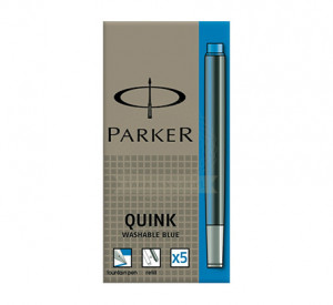 Parker-Naboje z atramentem QUINK-niebieski zmyw.5sz