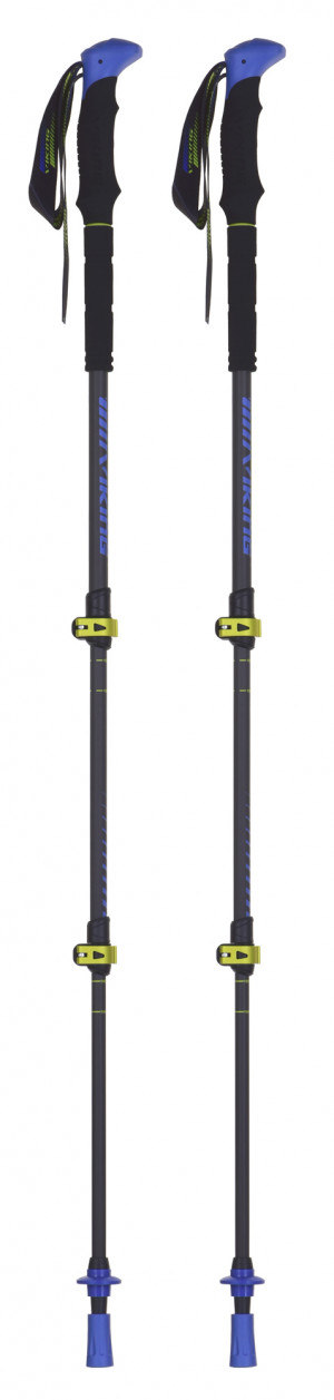 Kije Viking Carbo Lite Trekking 65-135 cm czarno/limonkowe