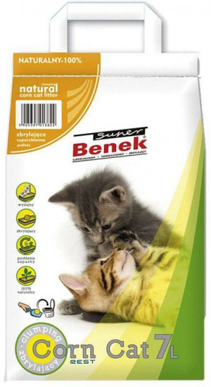 CERTECH Super Benek Corn Cat - żwirek kukurydziany zbrylający 7 l
