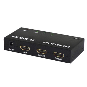 Splitter Savio CL-42 ( wejścia: 1 x HDMI (F) wyjśćia: 2 x HDMI (F) 1920x1200pix 340MHz )