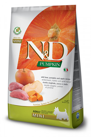 Farmina N&D Gf Pumpkin Boar&Apple Adult Mini- sucha karma dla psa - 2,5kg