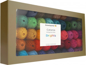 Zestaw do szydełkowania (50 kolorów) Catania Box nasycone kolory