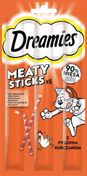 DREAMIES Meaty Sticks Kurczak - przysmak dla kota - 30 g