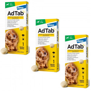 ELANCO AdTab Tabletka na pchły i kleszcze dla psa (>11-22 kg) - 3x(1x450mg)