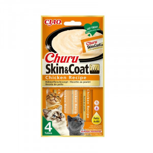 INABA Churu Skin&Coat Chicken Recipe - przysmak dla kota - 4x14g