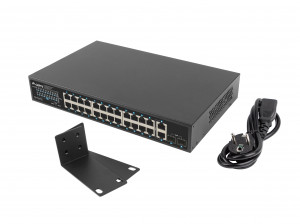 LANBERG SWITCH POE+ 24X 1GB POE+/2X GB/2X SFP 250W