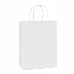 BSTech Torba Papierowa z rączką biała 280x140x280 25 szt 120 gsm