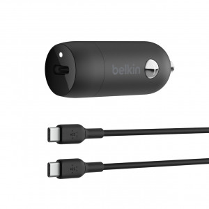 BELKIN ŁADOWARKA SAMOCHOD. 30W USB-C, PD + KABEL