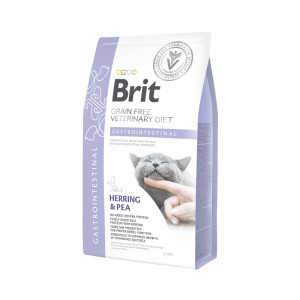 BRIT Grain Free Vet Diets Cat Gastrointestinal - Śledź & Groszek - sucha karma dla kota - 2 kg