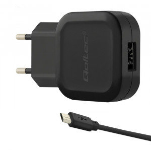 QOLTEC ŁADOWARKA SIECIOWA 12W 5V 2.4A USB+KABEL