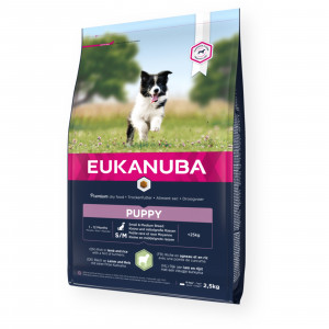 EUKANUBA Puppy & Junior Small & Medium Lamb & Rice - sucha karma dla szczeniąt - 2,5 kg