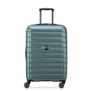 Delsey Walizka SHADOW 5.0 66cm 4 DOUBLE WHEELS EXPANDABLE TROLLEY CASE ZIELONY