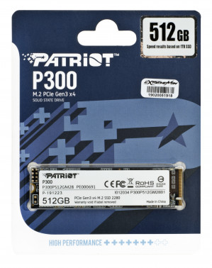 SSD Patriot P300 M.2 PCI-Ex4 NVMe 512GB 1,7GB/s