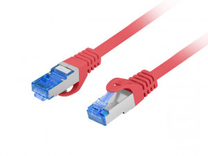 LANBERG PATCHCORD S/FTP KAT.6A 0.5M CZERWONY LSZH