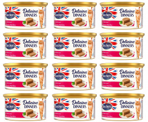 BUTCHER'S Delicious Dinners Cat- mokra karma dla kota z wołowiną i wątróbką w formie musu - puszka - 12x85g
