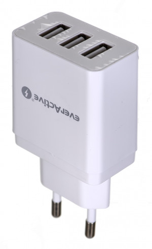 EVERACTIVE ŁADOWARKA USB 3 PORTOWA, 3,4A SC-300