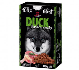 ALPHA SPIRIT Kaczka natural snacks - przysmak dla psa - 80g
