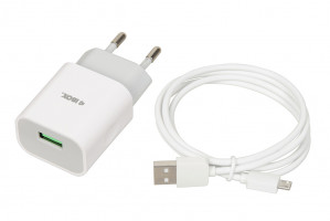 Ładowarka sieciowa iBOX C-41 USB 2A, 1 port USB, kabel microUSB