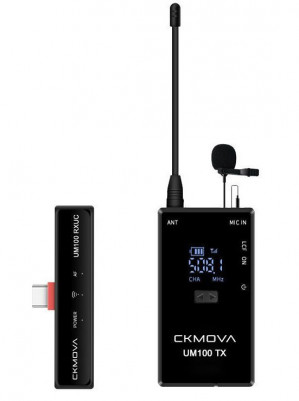 CKMOVA UM100 Kit3 - Pojedyńczy bezprzewodowy zestaw z mikrofonem krawatowym na USB C