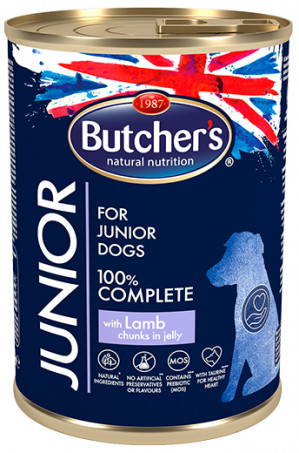 BUTCHER'S Junior z jagnięciną - puszka 400g