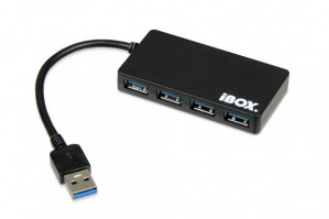 HUB I-BOX USB 3.0 CZARNY 4-PORTY, SLIM