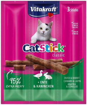 VITAKRAFT Cat Stick Mini - przysmak dla kota smak: kaczka i królik 3szt./18g