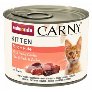 ANIMONDA Carny Kitten smak: wołowina,indyk 200g