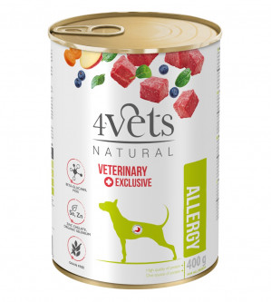 4VETS Natural Allergy Lamb Dog - mokra karma dla psa - 400 g