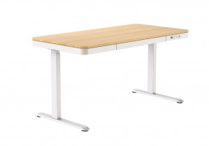 Biurko ACTIVEJET z elektryczną regulacją wysokości 140x70 ET119W-C biały/dąb