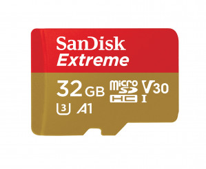 SANDISK EXTREME microSDHC 32 GB 100/60 MB/s A1 C10 V30 UHS-I U3 - GoPro