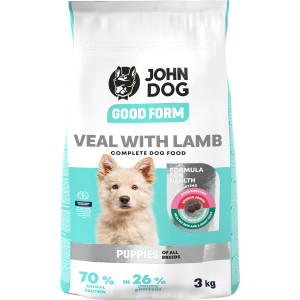 John Dog GOOD FORM Puppy cielęcina z jagnięciną 3 kg