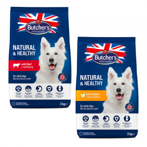 BUTCHER'S Natural&Healthy MIX SMAKÓW - sucha karma dla psa - 2x3kg