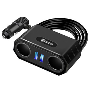VAKOSS ZASILACZ SAMOCHODOWY Z USB TP-3264K, 70CM