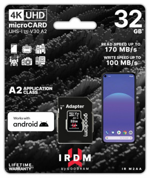 Karta mSDXC GOODRAM 32GB IRDM UHS I U3 A2 + adapter