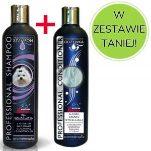 CERTECH Super Beno Professional - Szampon dla Maltańczyka 250 ml + Odżywka do sierści jasnej 250 ml