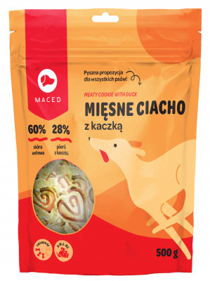 MACED Mięsne ciacho z kaczką - gryzak dla psa - 500g