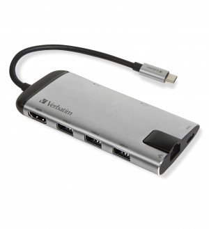 VERBATIM MULTIPORT USB-C 3.1, 3X USB 3.0, HDMI 4K