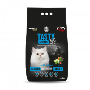 BIOFEED Tasty Cats Life Hairball With Salmon - sucha karma dla kota - 8kg
