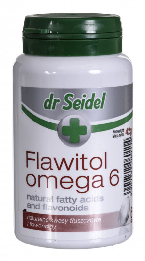 DR SEIDEL Flawitol omega - peparat wspomagający utrzymanie odpowiedniej struktury sierści i skóry 60tab.